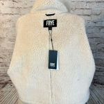 Frye Vegan Leather Faux Shearling Crop Jacket Bomber Aviator Womens Size Large Photo 5