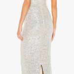 Spaghetti Straps Sequin Maxi Dress Silver Photo 1