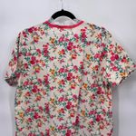 Vintage Private Moments Pearl Snap House Dress Medium White Floral Cotton Blend Photo 5