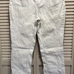 Earl Jean White Embroidered Rhinestones Denim Jeans Size 14 Straight Logo Photo 0