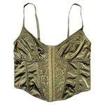 Urban Outfitters Metallic Olive Green Lace Corset Size S Photo 1