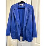 4th & Reckless Oversized Vegan‎ Leather Blazer M Blue Size M Photo 9
