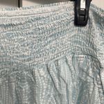 Joie  blue and white wide leg linen pants size XL. Inseam 29” Photo 6