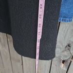 Mainbocher Black Trench Coat with Faux Fur Collar 100% Wool Size M Photo 7