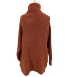 Free People Oversized Chunky Knit Turtleneck Sweater Burnt Orange size XS Photo 4