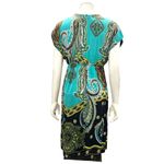 5th & Love 5th Love Large Turquoise Lime Green Black Printed Boho Dress Summer Vacation Photo 4