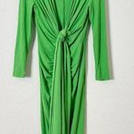 Solace London The Lorena Midi Dress in Bright Green Photo 4