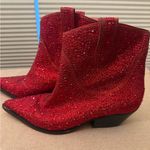 Jessica Simpson  beautiful Red Rhinestone Heeled Boots Photo 0