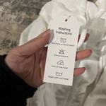 NWT Milanpavilion White Crop Zip Up Hoodie Size Medium Photo 4