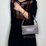 Hobo The Original Leather Zipper Baguette Mini Bag Clutch Purse Gray Photo 0