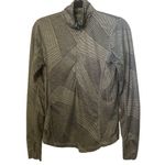 Brooks  Women's Athletic Top Long Sleeve Size Small Gray And Black 1/4 Zip Geo Photo 0