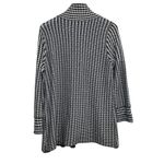 Habitat  Cardigan‎ Jacket Sz Small Black White Houndstooth Crocket Knit Lagenlook Photo 1