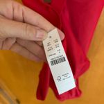 J.Crew  Red One Piece Swimsuit Criss Cross‎ Back Plunge Neck Size 4 NWT Photo 2