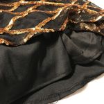 Formal Evening gold black sequin lined dress women’s size small Photo 5