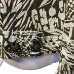 Tahari Tropical Print Linen Blend Blazer Jacket Womens Size Medium Forest Fairy Photo 4