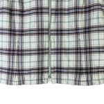 J. Jill Plaid Fleece Vest Womens Size LP Blue Zip Front Pockets Cabincore Rustic Gray Size L Photo 3