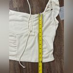 All in Favor NWT  Off White Flutter Sleeves Corset Tank Top XL Milkmaid Coquette Photo 5