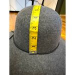 Phenix Women’s Gray Black Wool Leather Trim Wide Brim Hat Floppy Vintage Fall Photo 5