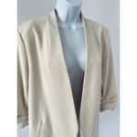 Aritzia Babaton Macauley Blazer Sz 12 Stone Off White Ruched Arm (b48) Photo 1
