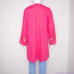 La Blanca pointelle cotton pink tunic, coverup size M Photo 10