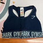 Gymshark Racerback Sports Bra Women's Size S Blue Logo Performance Dry Moisture Photo 2