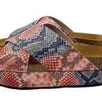 Free People Sidelines Flatform Sandals Candy Snake Blue Pink Women’s Size 9 US Photo 4