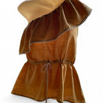 ZARA  Brown One-Shoulder Blouse Photo 0