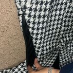 ZARA Houndstooth Tweed Blazer Dress Black White XS Photo 7