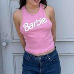 Barbie razor back cropped tank top Size M Photo 3