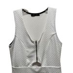 New Look  Textured Bodycon Cutout Mini Dress White Size 10 Photo 4
