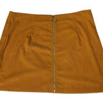Cider Women's Corduroy Zipper Front Mini Skirt Ginger Plus Size 1XL Retro Photo 0