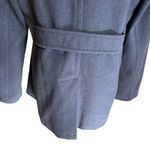 Old Navy Pea Coat Size Med Mid-Length Jacket Buttons Pockets Black Wool Blend Photo 9