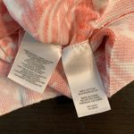 Jones New York Sport Coral White Floral Egyptian Cotton Cardigan Sweater XL Red Photo 3