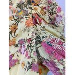 Hemant and Nandita  Women's Pria Cropped Yellow Floral Tie-Front Top Size M Photo 4