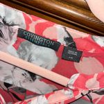 Covington  Essentials Women's Sheer Pink Floral Career Top 21” P2P Photo 2