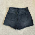 Wild Fable  high rise black button front distressed shorts in size 6 Photo 2