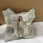 Serra Lounge Wear Green Cotton Gauze Pajama Set Shorts & Top Size L Sleepwear Pj Photo 10