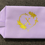 NWT gold and purple makeup cosmetic travel bag. See description Photo 0