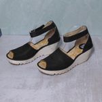 Fly London Yake Leather Wedge Sandals in Black– Size 41 (US 10-10.5) – EUC Photo 12