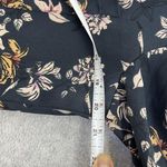 Cotton On Women's Button Down Blouse Black Floral Long Sleeve Medium Photo 7