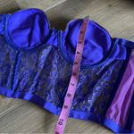 Victoria's Secret VS Vintage Gold Label Bustier Lace Purple mesh Photo 10