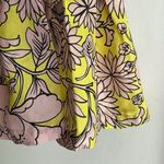 MSGM Floral Pouf Silk Mini Skirt Yellow Size 4 Photo 4