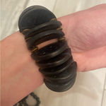 Bundle of Chunky Elastic Bracelets in Various Styles Most Brown, Black and Gray Photo 2