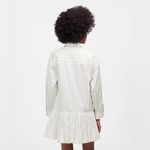 Madewell NWT  Bubble-Hem Mini Shirtdress in Pinstripe Poplin size‎ xs preppy Photo 5
