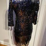 BB Dakota Women's M Black Sequin Mini Party Dress Short Cocktail 3/4 Sleeve Whimsygoth Y2k Vintage Photo 3