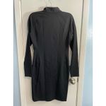 Athleta  Sweater Dress Medium Black Quarter Zip Bodycon Sporty Office Preppy Photo 5