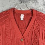 Joie  Cable Knit Sweater Cardigan Tank Set Womens XS Rust Red Cropped 2pc Casual Photo 3