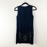 Nanette Lepore 100% Silk Black Dreamcatcher Beaded Back Hidden Zipper Dress 2 Photo 1