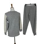 Flora Nikrooz  Lounge Set Gray Lace Trim Pullover Jogger Pants Small Cozy Chic Photo 3