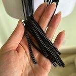 Black Crinkle Material Long Adjustable Necklace Photo 4